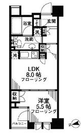 シティハウス東京新橋 2階 間取り図