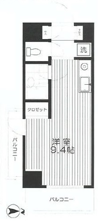 エスコート麻布十番 11階 間取り図