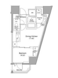 ザ・パークハビオ南大井 403 間取り図