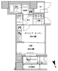 ウエストパークタワー池袋 1801 間取り図