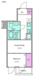 コルティーレ上北沢 206 間取り図
