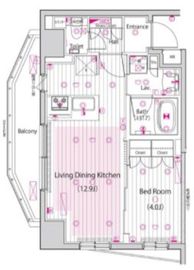 ガーラ・プレシャス三軒茶屋 5階 間取り図