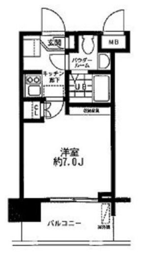 レジディア大森東 807 間取り図