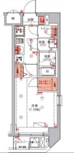 ハーモニーレジデンス森下#002 6階 間取り図