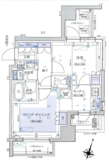 リビオレゾン白金 4階 間取り図
