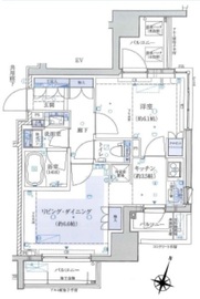 リビオレゾン白金 4階 間取り図