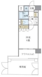 プリヴェール目黒行人坂 1階 間取り図