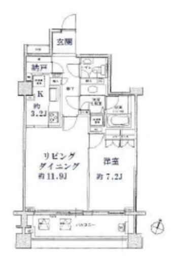 パルシオ五番町 9階 間取り図