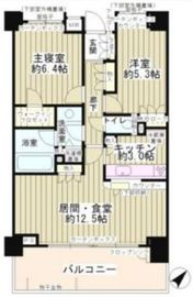 上野毛パーク・ホームズ アダージオ 6階 間取り図