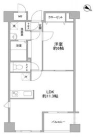 クエスタ高輪 802 間取り図