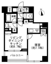 レジディア四谷三丁目 414 間取り図