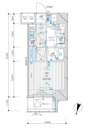 メインステージ九段下 2階 間取り図