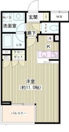 ヒルトップ北沢 307 間取り図