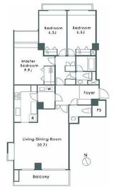 有栖川パークヒルズ 4階 間取り図