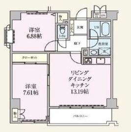 ボヌール東池袋 606 間取り図