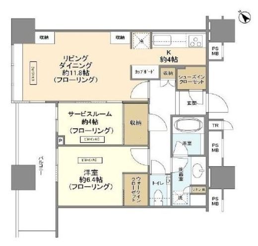 パークコート千代田富士見ザ タワー 31階 間取り図