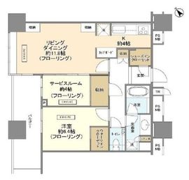 パークコート千代田富士見ザ タワー 31階 間取り図