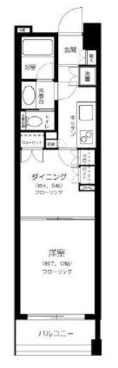 東急ドエルアルス浅草アクトタワー 4階 間取り図