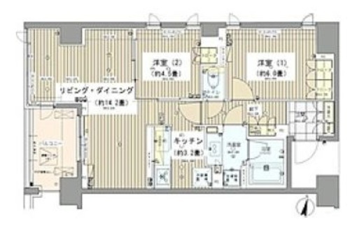 ガーデニエール砧レジデンス 721 間取り図