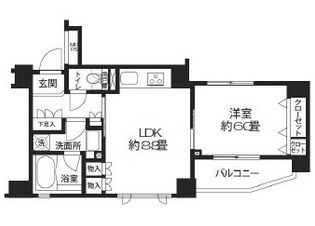 クリオ渋谷ラ・モード 205 間取り図