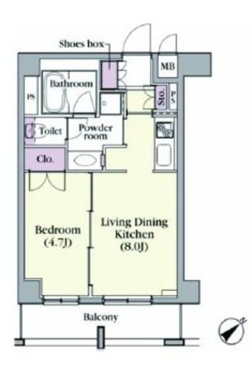 プラチナコート中目黒 210 間取り図