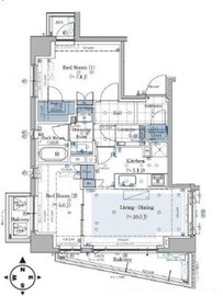 アトラス西麻布 7階 間取り図