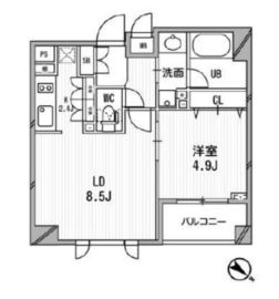 クリオ渋谷ラ・モード 407 間取り図