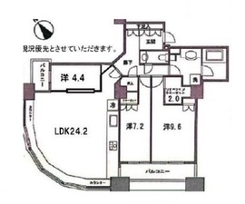 東京ツインパークス レフトウィング 35階 間取り図