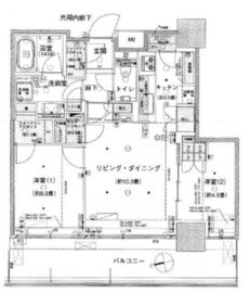 パークタワー西新宿エムズポート 25階 間取り図