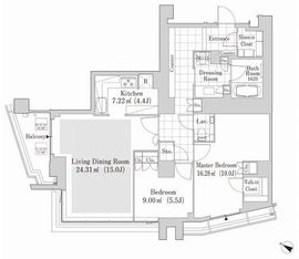 ラ・トゥール渋谷神南 1702 間取り図