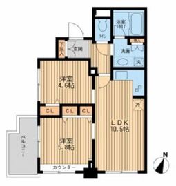 クリオ上野毛ラ・モード 9階 間取り図