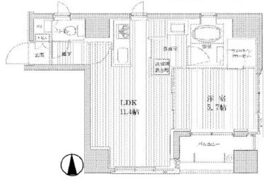 ジュイール東京八丁堀 9階 間取り図