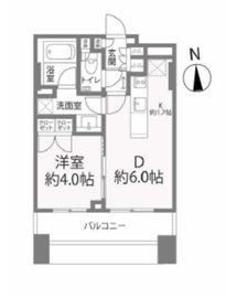 クオリア神南フラッツ 13階 間取り図