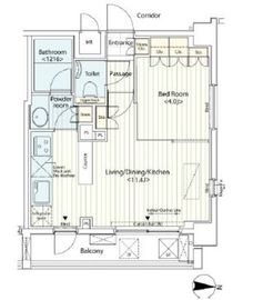 カスタリア菊川 703 間取り図