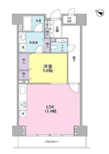 グランドメゾン三軒茶屋 2階 間取り図