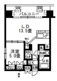 レジディア錦糸町 1207 間取り図