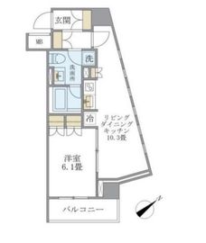 ブリリアイスト銀座東 905 間取り図