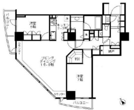 セントラルレジデンス新宿シティタワー 15階 間取り図