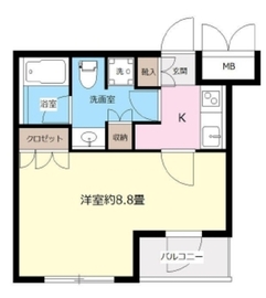 グラーサ西麻布 2階 間取り図