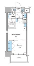 ルフォンプログレ門前仲町マークス 201 間取り図