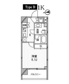 アーデン麻布十番 405 間取り図