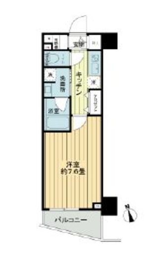 フレシア中目黒 505 間取り図