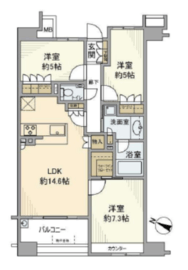 ブランズ・ジオ等々力 3階 間取り図