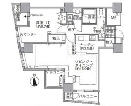 アクティ汐留 2708 間取り図