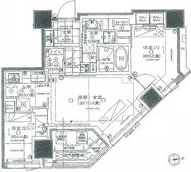 プラウドタワー白金台 4階 間取り図