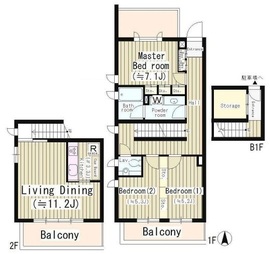 プラシード自由が丘 101 間取り図