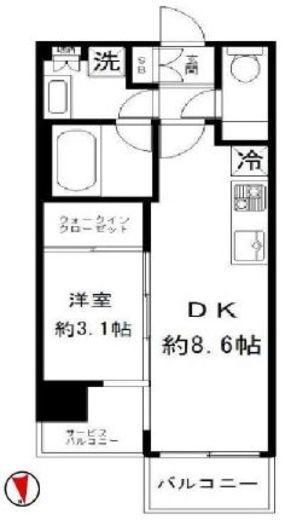 ディヴレ神楽坂 11階 間取り図