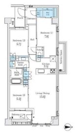 ザ・レジデンス小杉陣屋町 3階 間取り図