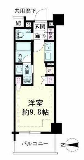 リビオ四谷 3階 間取り図