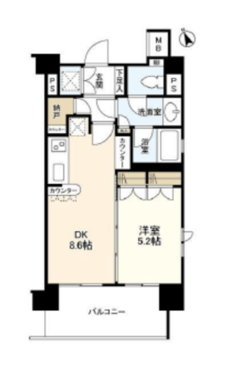 プリヴェール南青山 5階 間取り図